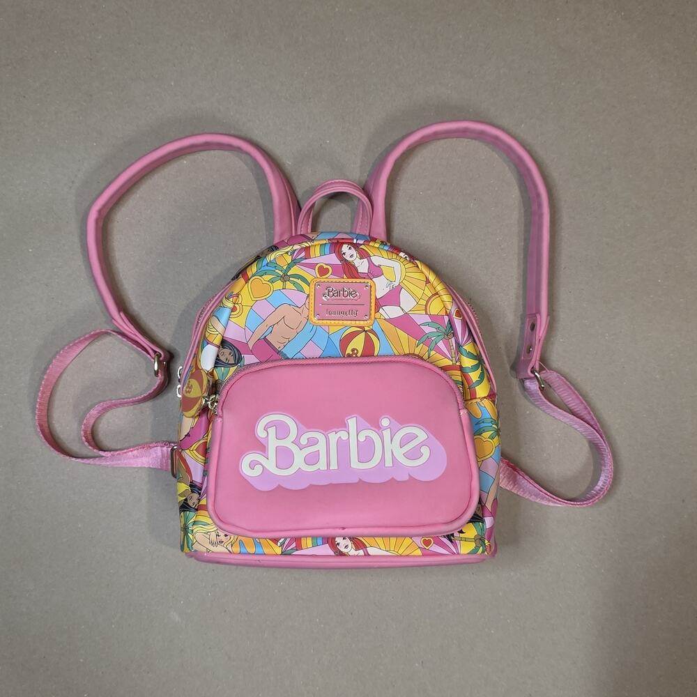 Women's Loungefly Barbie Pink Multi-color Mini Backpack One Size Beach